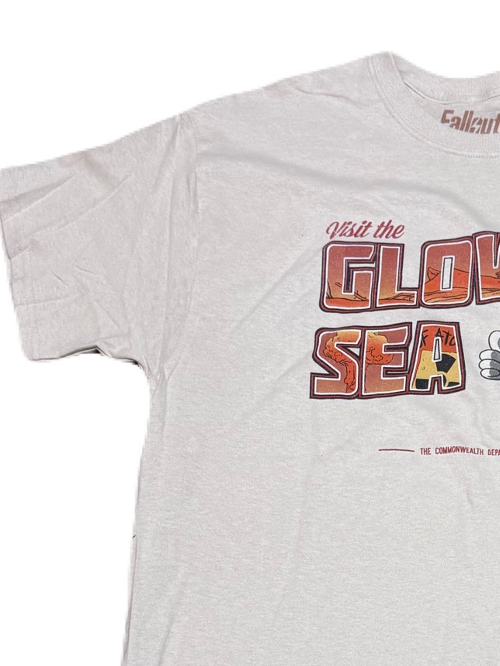 Fallout Loot Crate Exclusive Visit The Glowing Sea Graphic T-Shirt Tan Size L - Picture 3 of 12